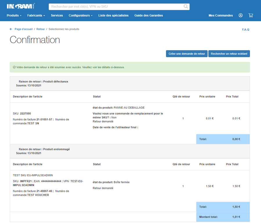 Solde insuffisant pour remboursement commande - Aide Yurplan